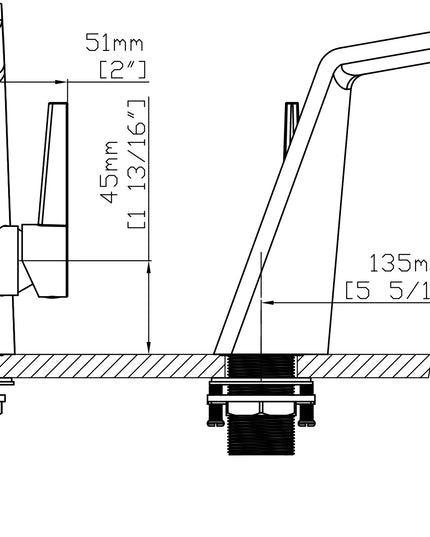 Baterie lavoar – Model Nero – Negru mat