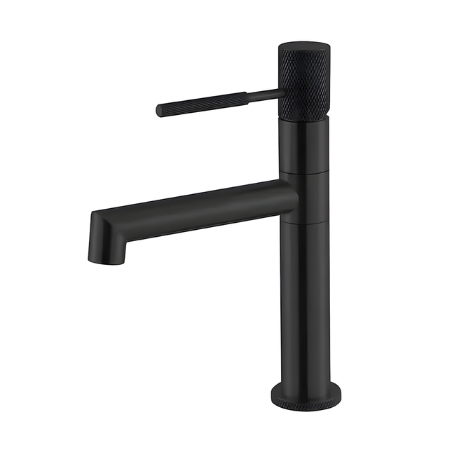 Baterie lavoar rotativă H-slim– inox premium, finisaj negru mat