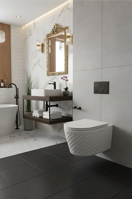 Vas WC Modern Rimless - Alb Lucios 3D