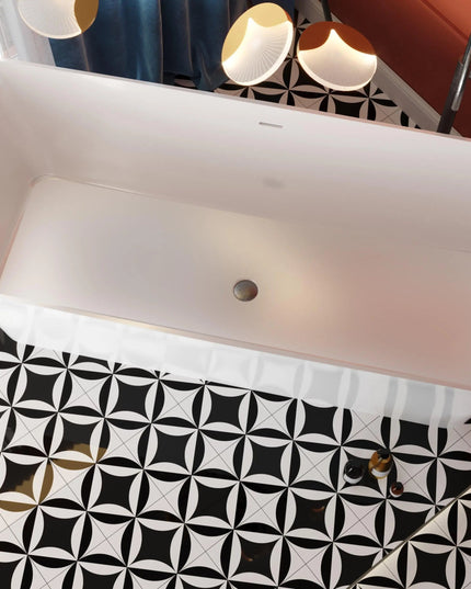 Cadă din compozit albă mată Bonita