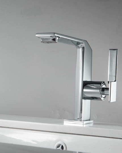 Baterie lavoar Distinct Minimal, design modern, din alamă, Crom