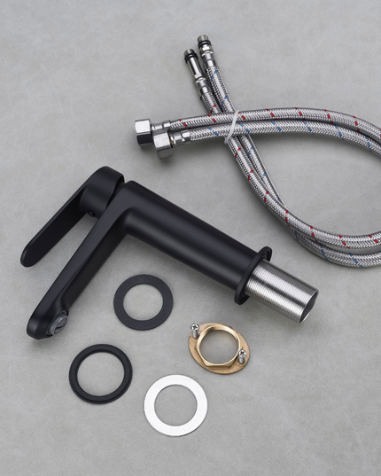 Baterie lavoar Fine Selection, design modern, Negru, 5010-1