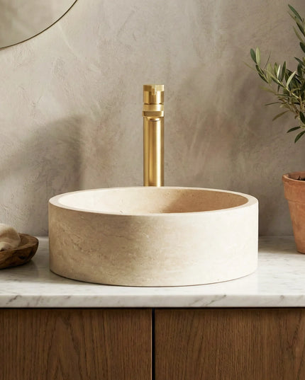 Baterie lavoar – Colecția Rical – Înaltă –Auriu periat