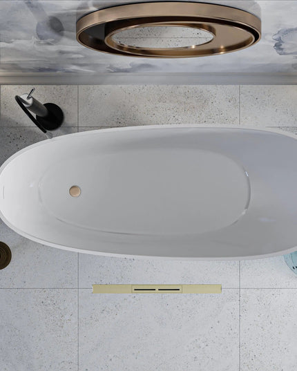 Cadă din compozit albă mată Marina