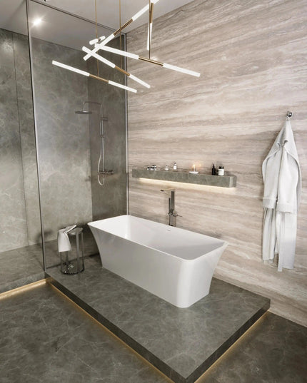 Cadă din compozit albă mată Bonita