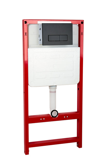 Rezervor WC încastrat C18-1 603 cu cadru metalic și ramă neagră – sistem silențios și compac