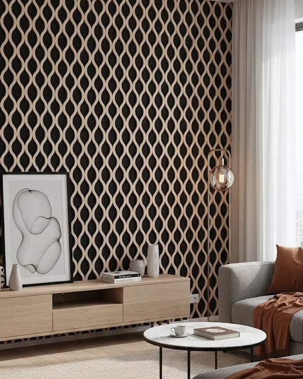 Panou riflaj decorativ Wave Oak - stejar natur C1UV-02