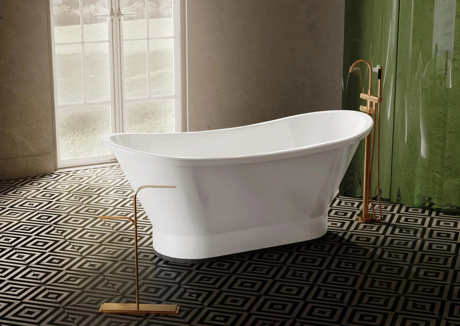 Cadă din compozit albă mată Charlotte