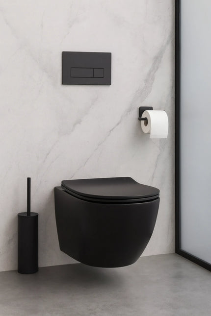 Vas WC Suspendat Rimless - Black Matte