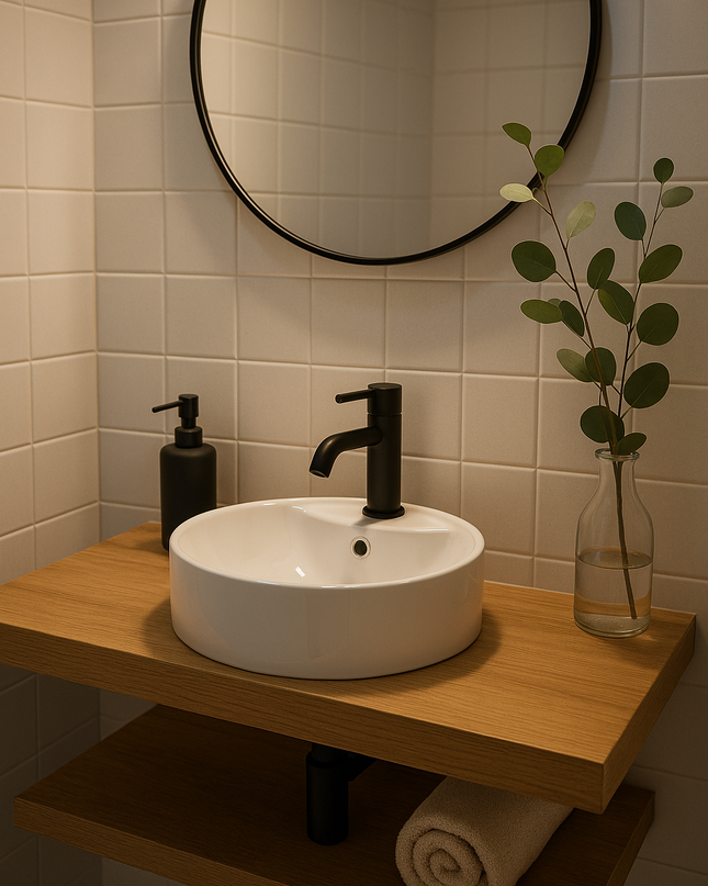 Lavoar Zen alb rotund – model A029B