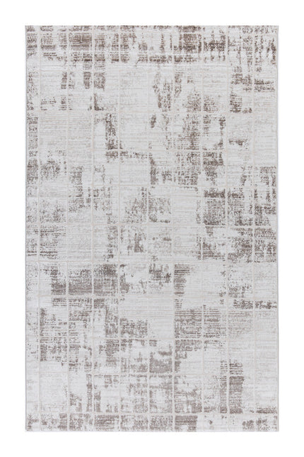 Covor Lusso Cream Brown – Design Geometric Pătrățos