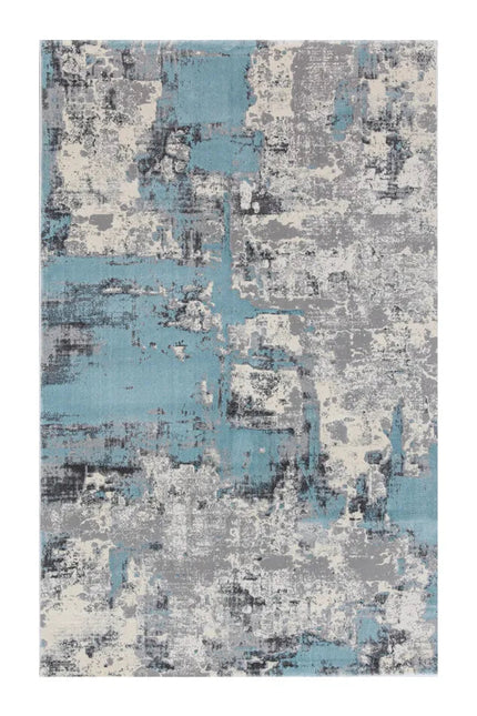 Covor living Rose 51272 E Turcoaz/Gri