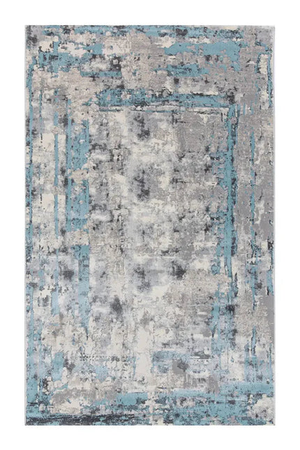 Covor living Rose 50122 E Turcoaz/Gri