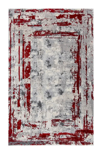 Covor living Rose 50122 Roșu/ Gri