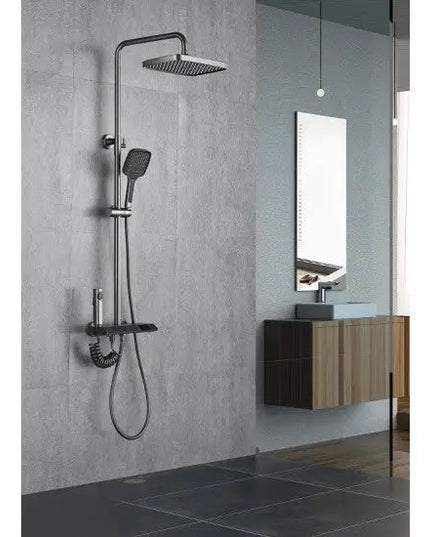 Coloana Dus Gri Mat cu Afișaj LCD pentru Temperatura Apei Smack 04 gri 1803 B