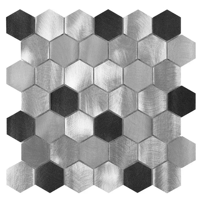 Mozaic Allumi Grey Hexagon Mix 48 30×30