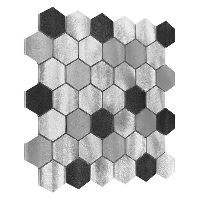 Mozaic Allumi Grey Hexagon Mix 48 30×30