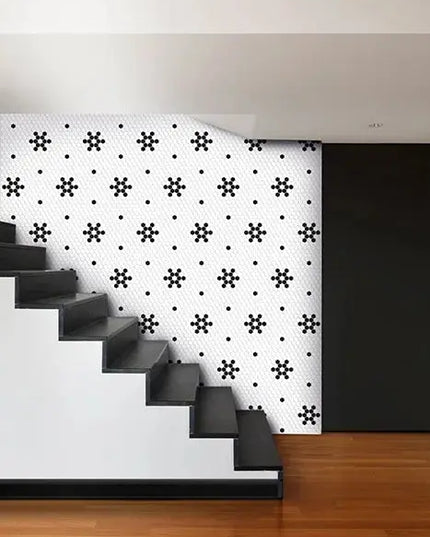 Mozaic Mini Hexagon B&W Snow 30×26