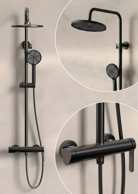 Coloană de duș 3 funcții – Dysis – Negru mat