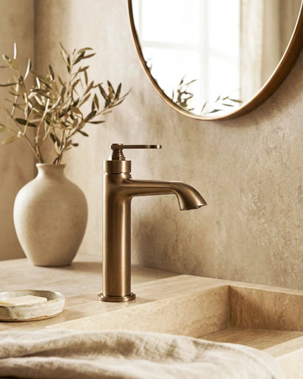 Baterie lavoar – Model Elyra – Rose gold periat