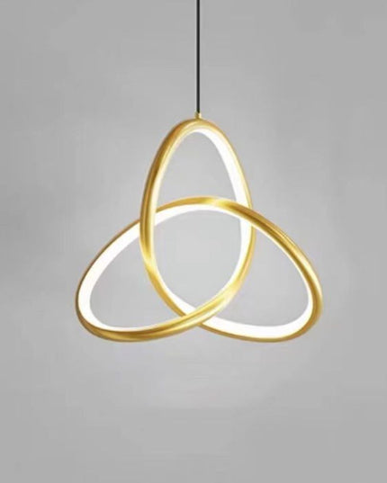 Pendul led lotus trei 26W 1820Lm, auriu cu trei tipuri de lumina 8021 GD