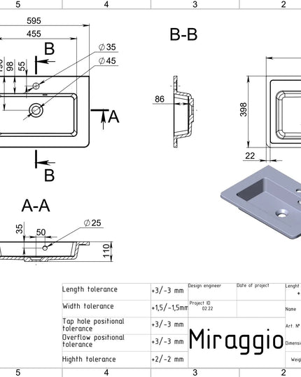 Lavoar pe blat Florida 600, Miraggio