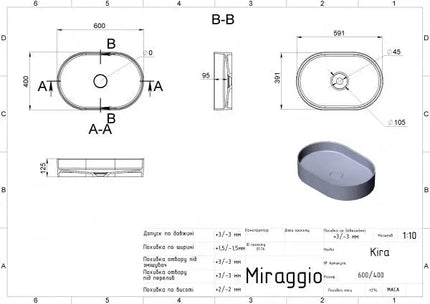 Lavoar pe blat Kira, Miraggio