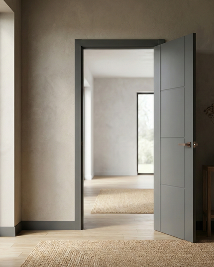 Ușă de interior ST-16 – Geometrie modernă cu ramă laterală accentuată