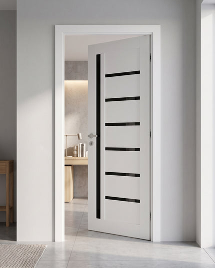 Ușă de interior ML-16 – sticlă neagră, design modern