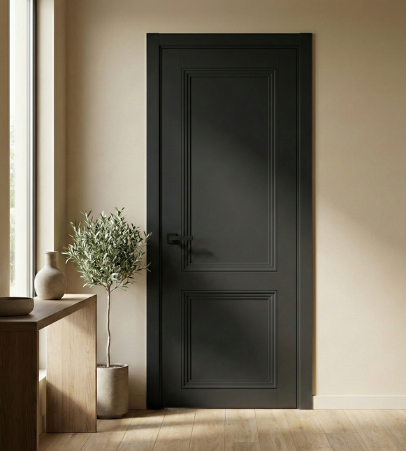Ușă de interior T-14-design cu panouri frezate