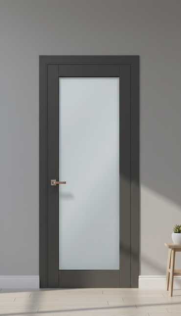 Ușă de interior ML-00 cu sticlă mată satinată