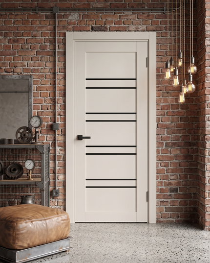 Ușă de interior T-01 cu inserții din sticlă – Design modern