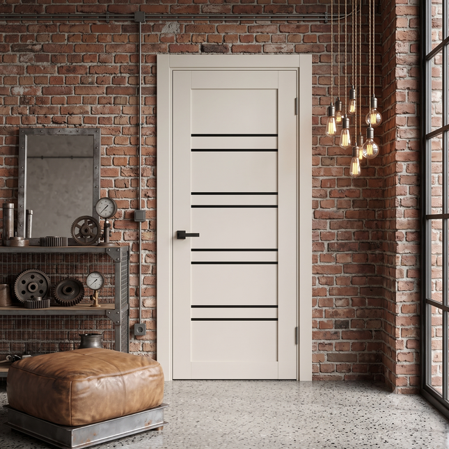 Ușă de interior T-01 cu inserții din sticlă – Design modern