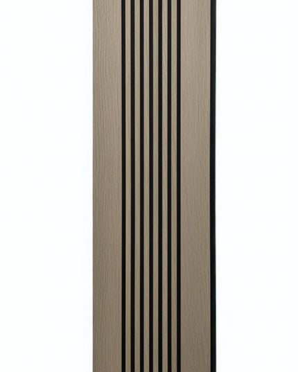 Panou riflaj decorativ Vertical Line S1DV-01 – nuc închis cu accente negre