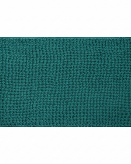 Covoraș baie din chenilia fină, strat antiderapant, 45×70 cm, Turcoaz inchis