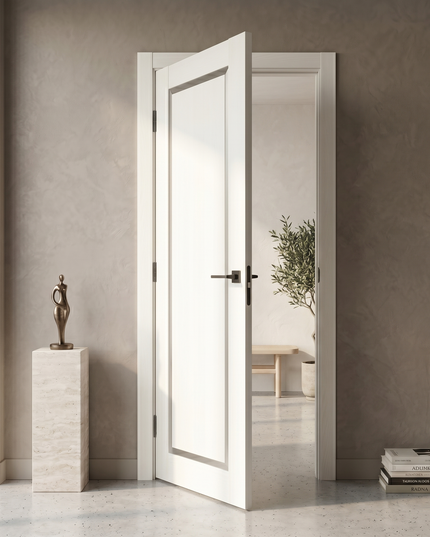 Ușă interior Astrid White Silk Mat – cu sticlă mată