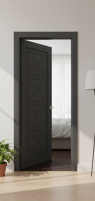 Ușă de interior ML-712 – Design simetric cu 4 panouri decorative