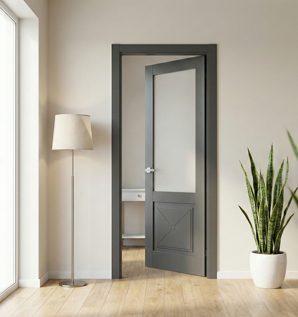 Ușă de interior ML-1102 cu sticlă satinată
