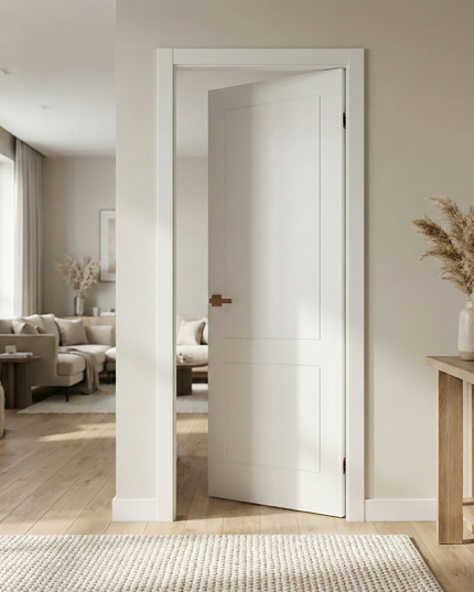 Ușă de interior ST-30 – Design echilibrat cu două panouri gravate