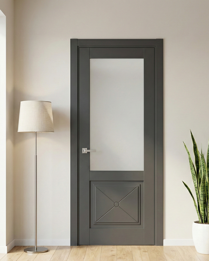 Ușă de interior ML-1102 cu sticlă satinată