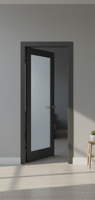 Ușă de interior ML-00 cu sticlă mată satinată