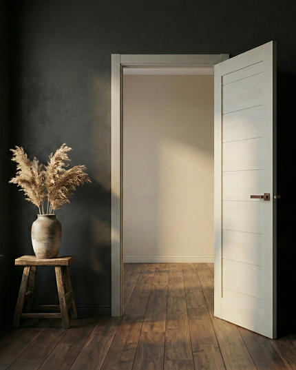 Ușă de interior ML-04 cu design orizontal modern, foaie plină