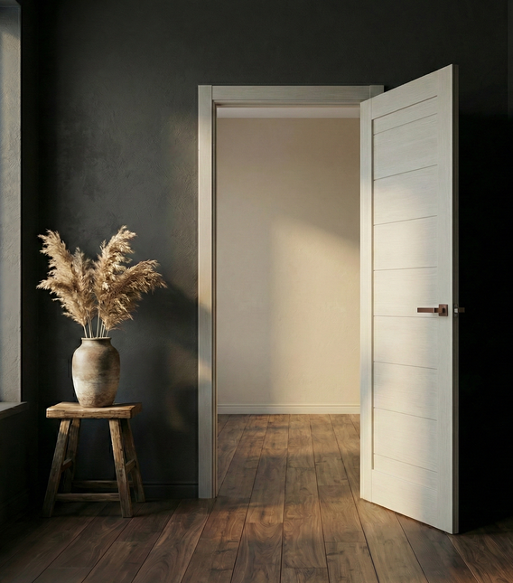 Ușă de interior ML-04 cu design orizontal modern, foaie plină
