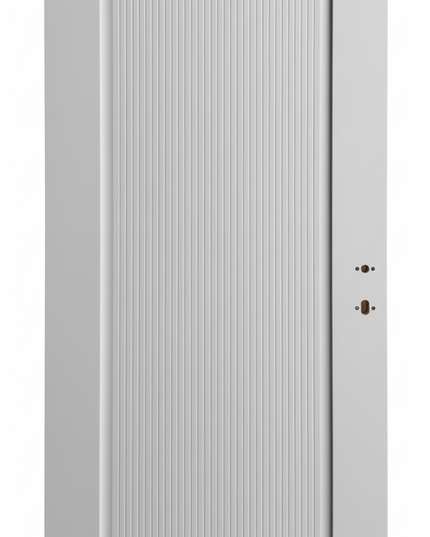 Ușă de interior albă mată riflată JY-AS 003