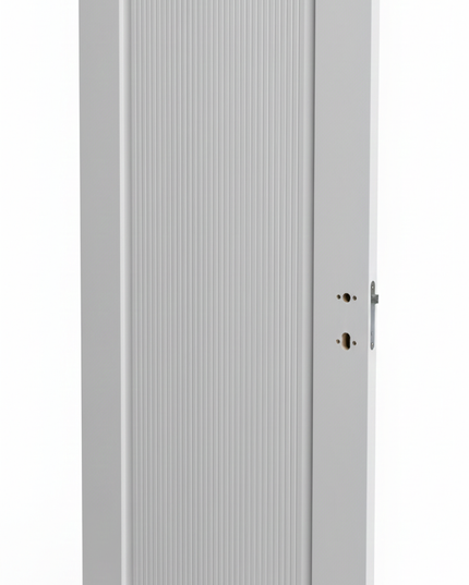 Ușă de interior albă mată riflată JY-AS 003