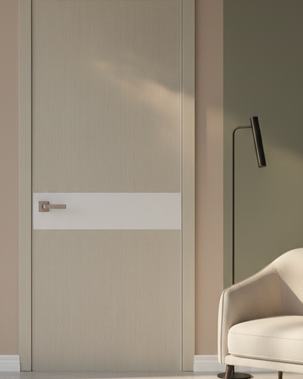Ușă de interior PL-03 – design modern cu inserție din sticlă