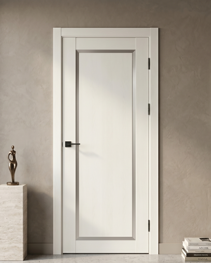 Ușă interior Astrid White Silk Mat – cu sticlă mată