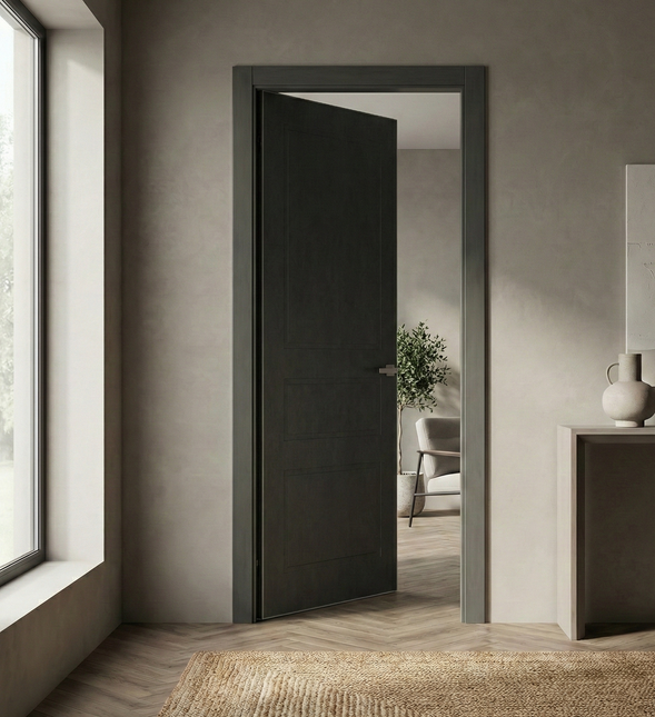 Ușă de interior ST-23 – Eleganță verticală cu trei panouri