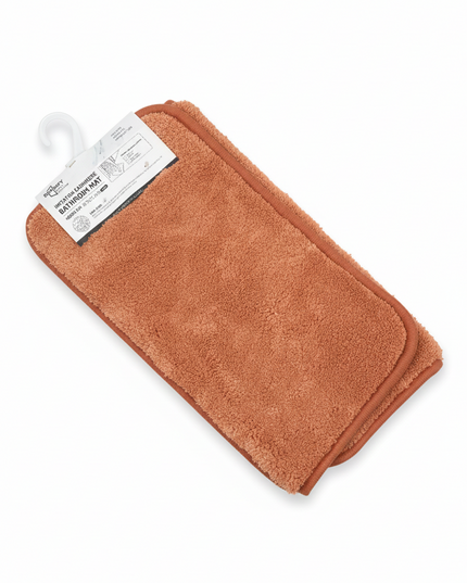 Covoras baie, SANITARY, imitatie casmir, 40x60 cm, corai , Dreptunghiular