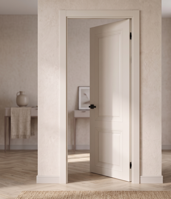 Ușă de interior T-14-design cu panouri frezate